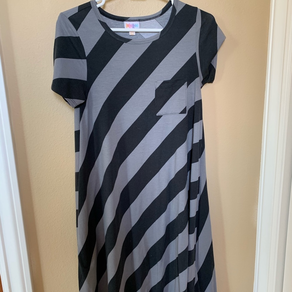 Black and Gray Carly Dress